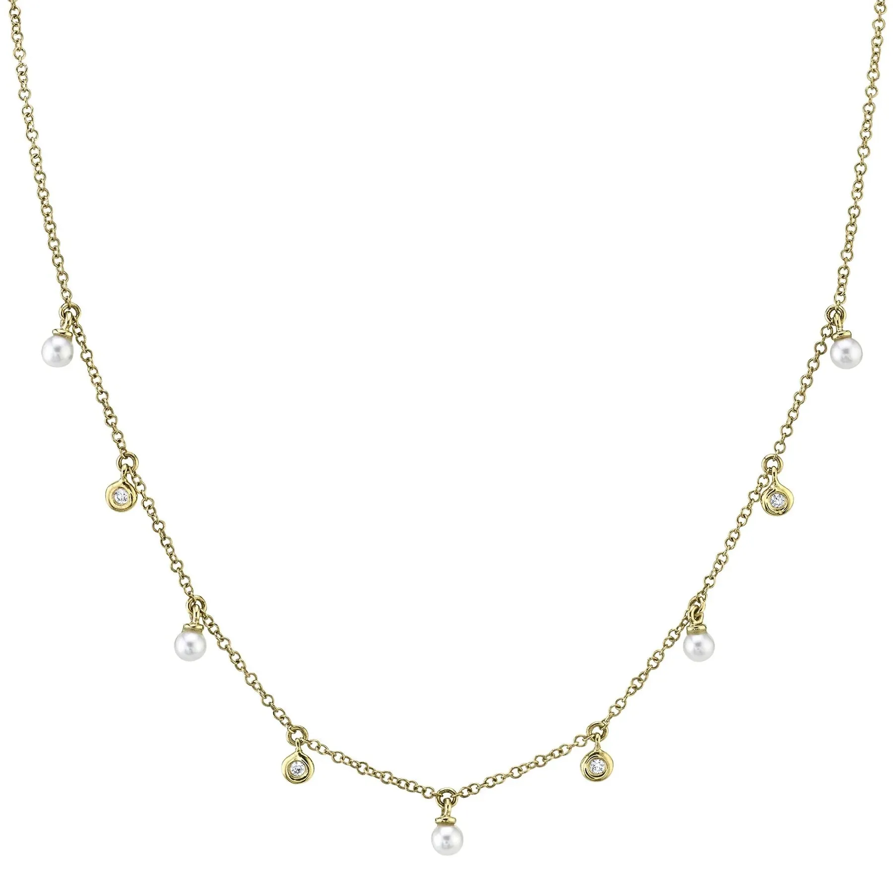 0.04ctw Diamond & Cultured Pearl Necklace
