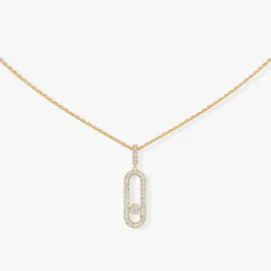 0.35ctw Yellow Gold Diamond Pavé Necklace