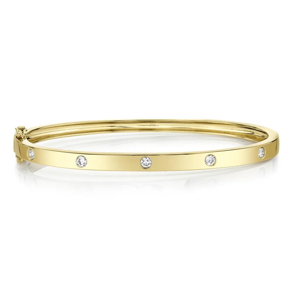 0.38 Ct Diamond Bangle Yellow Gold SC55004067ZS