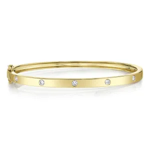 0.38 Ct Diamond Bangle Yellow Gold SC55004067ZS