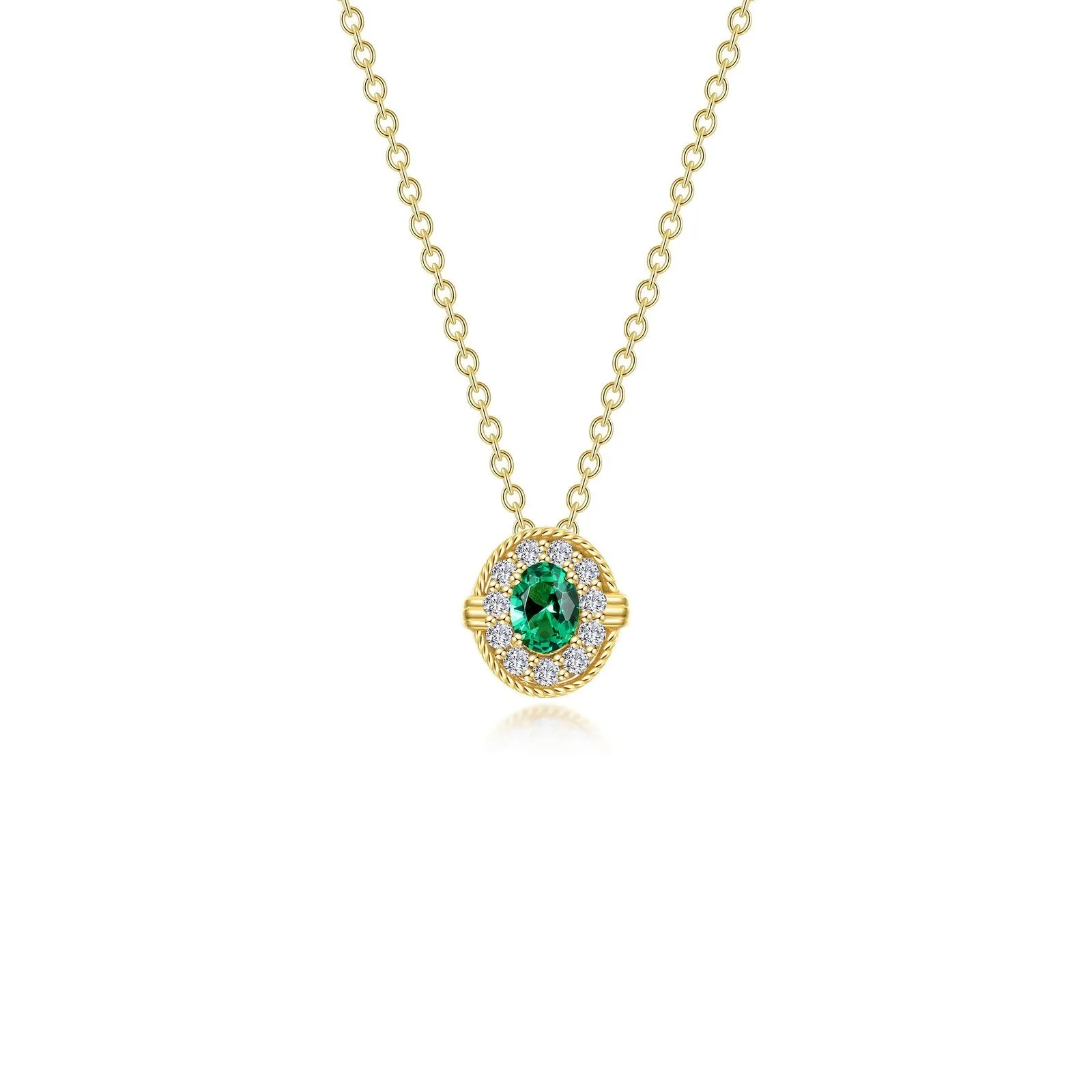 0.51 CTW Halo Necklace