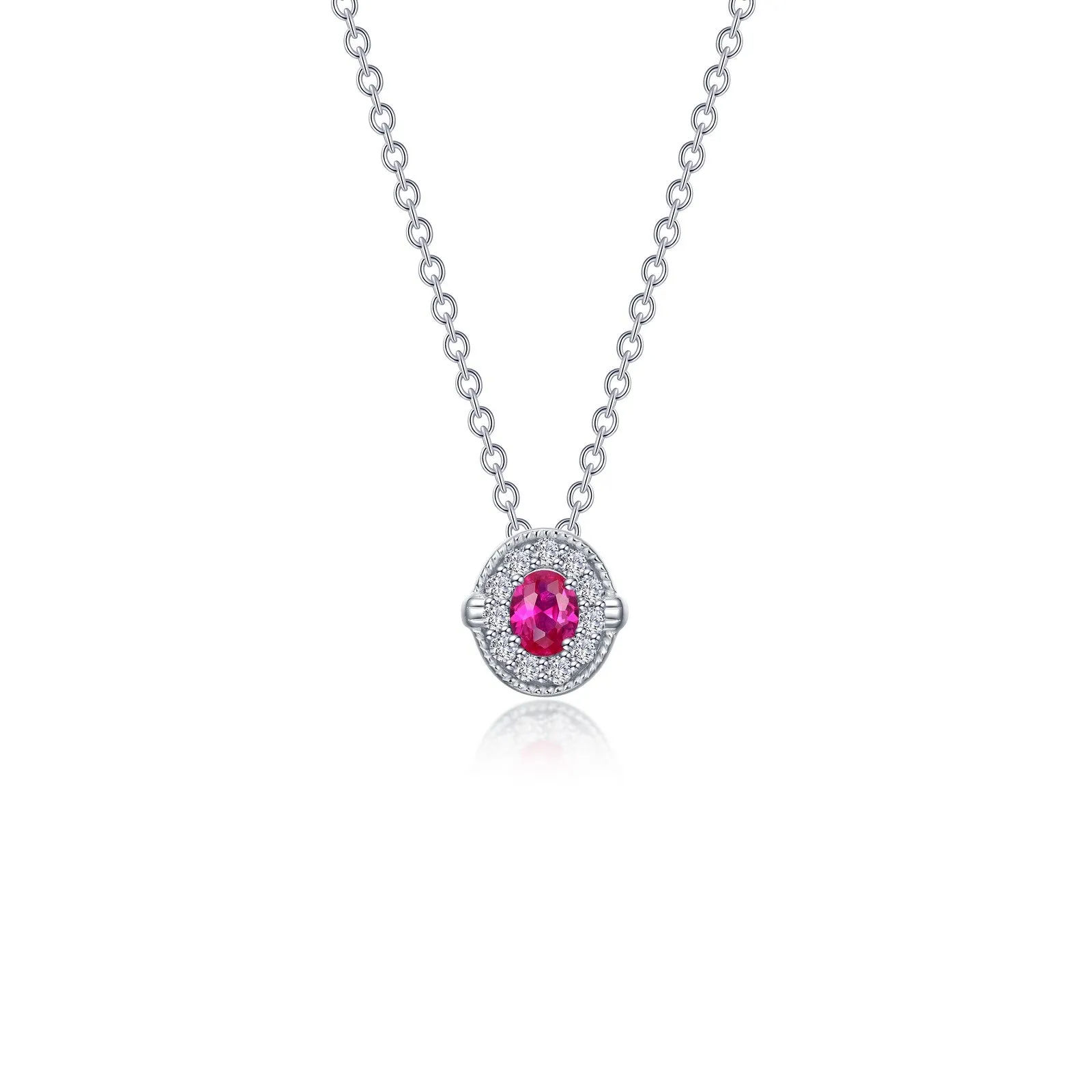 0.51 CTW Halo Necklace