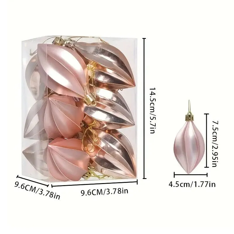 12-Pieces: Christmas Tree Pendant Decorations