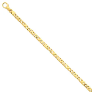 14K Gold Polished Fancy Chain Bracelet by Sophia Jewelers