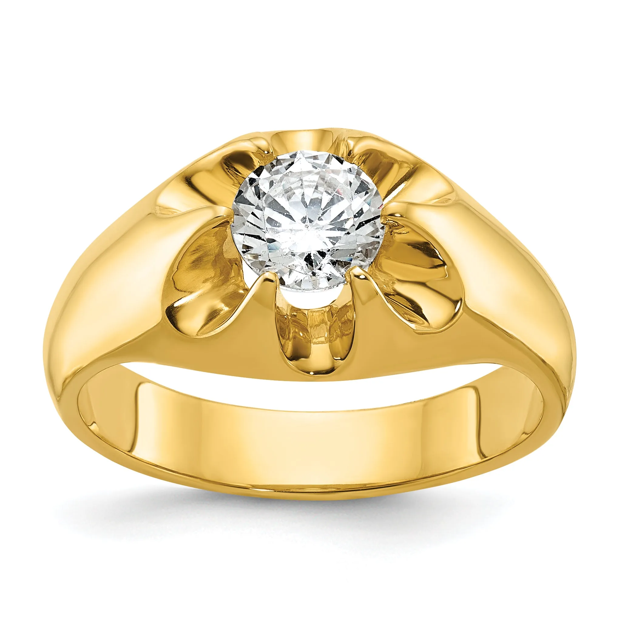 14k Men's Complete Lab Grown VS/SI FGH Diamond Ring