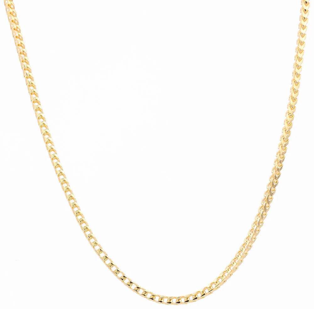 14K Men's Yellow Gold  Solid Franco Chain 24"