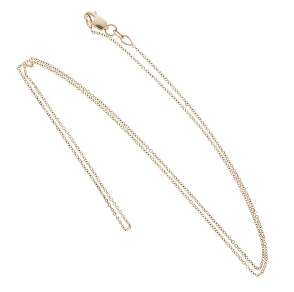 18k rose gold fine cable chain