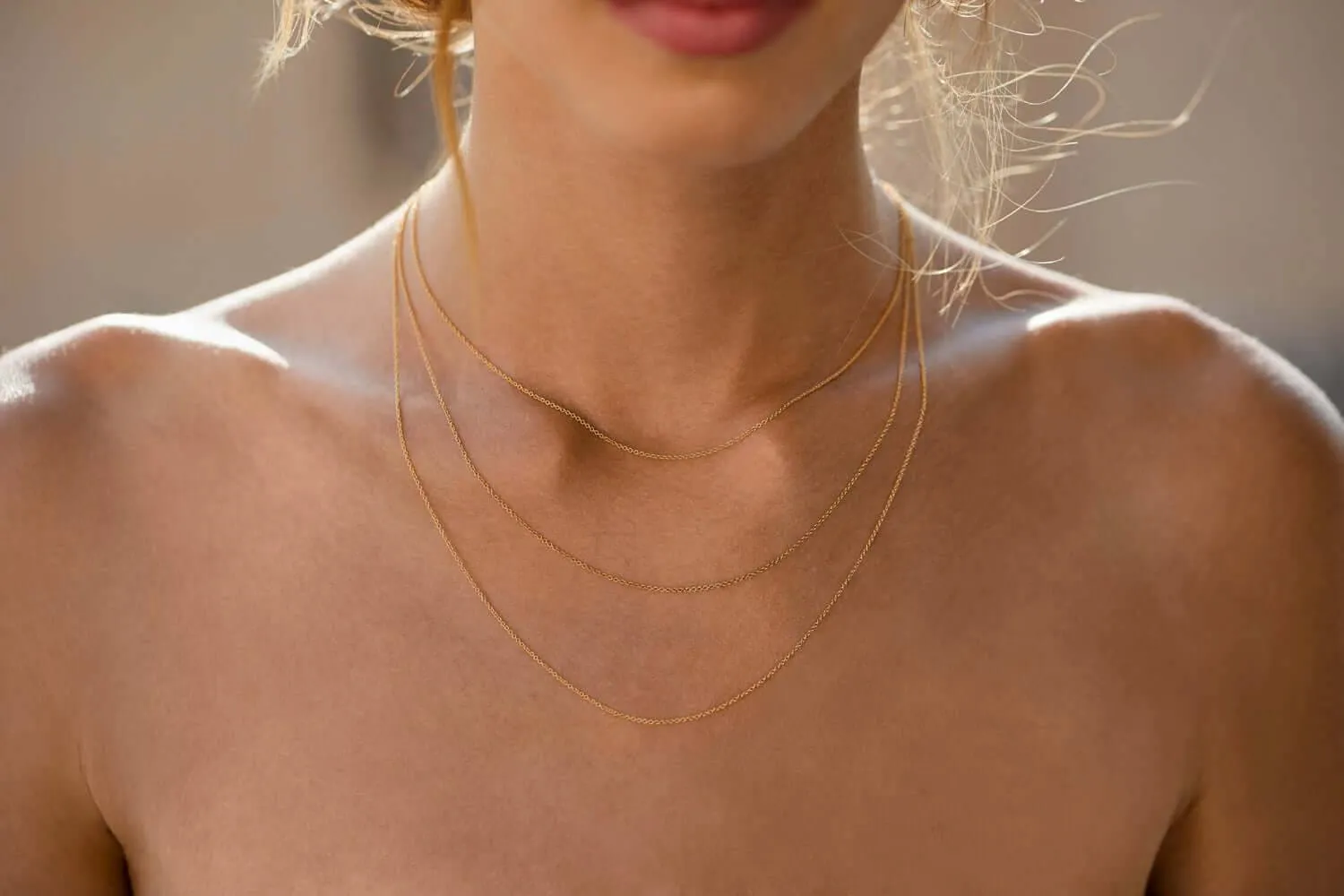 18k rose gold fine cable chain