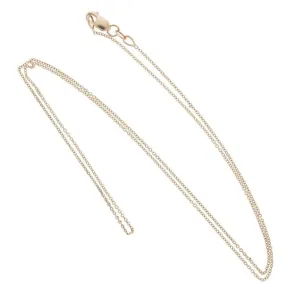 18k rose gold fine cable chain