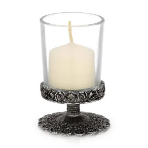 1928 Jewelry Deco Rose Glass Candle Holder