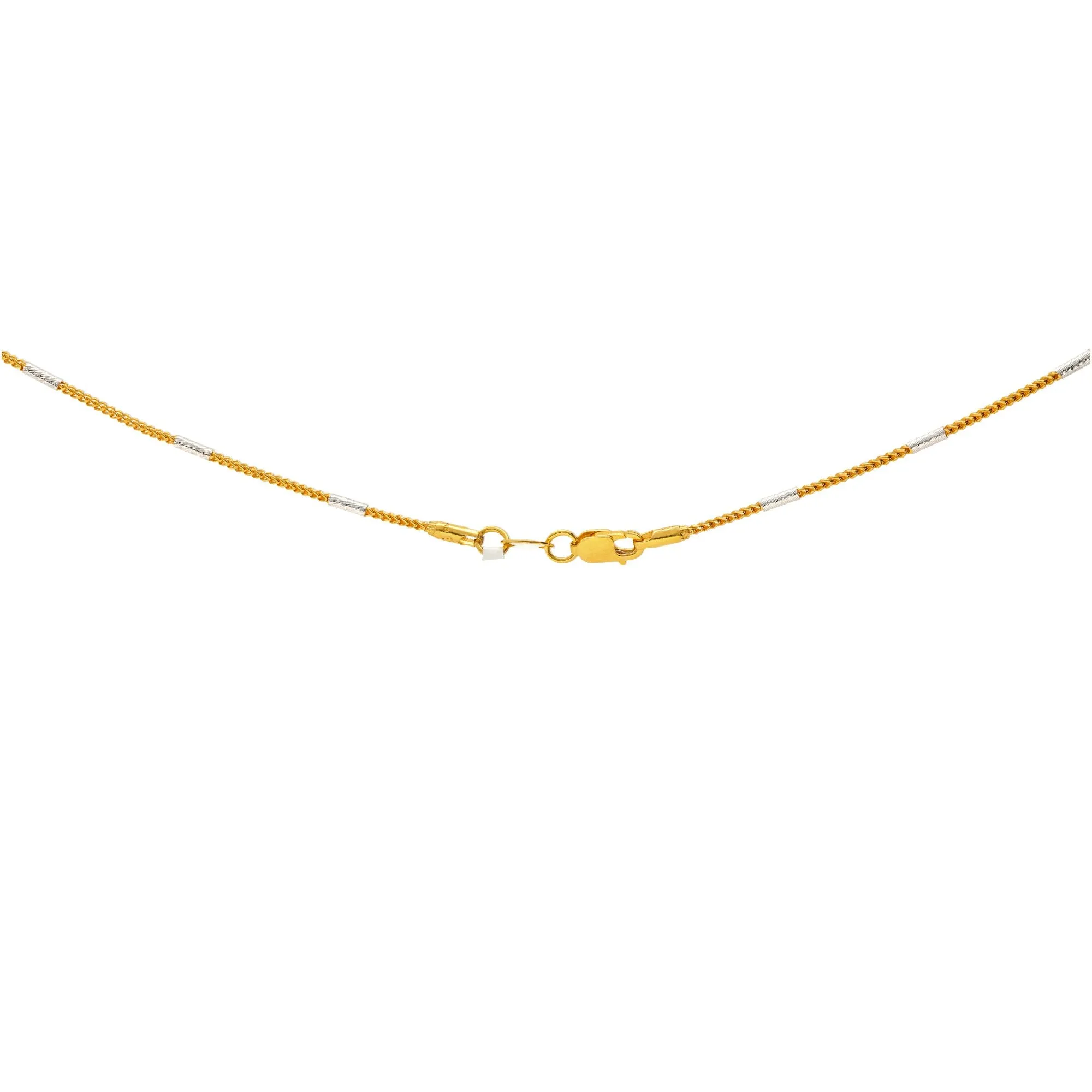 22K Multi-Tone Gold Minimalist Chain