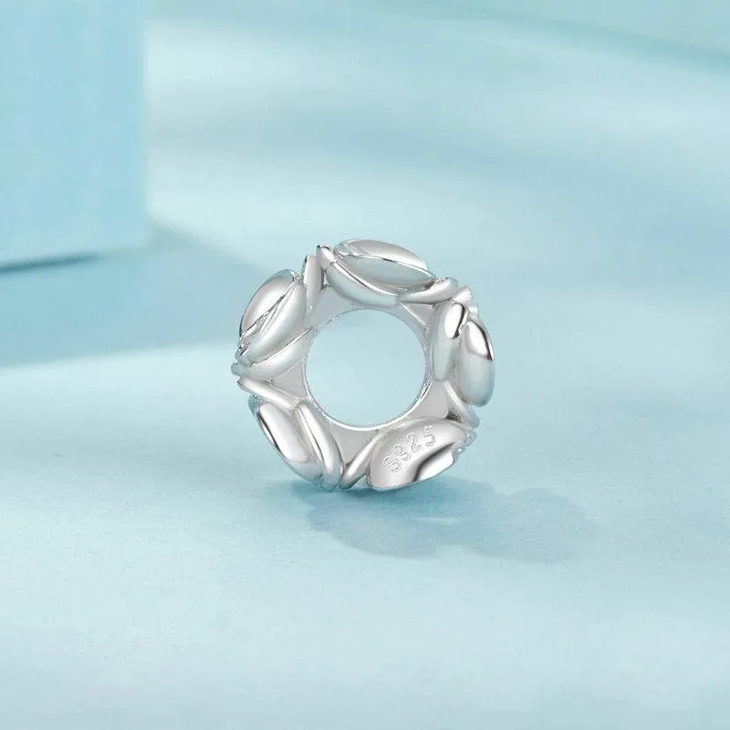 925 Sterling Silver Platinum Butterfly Orchid Flower Beads