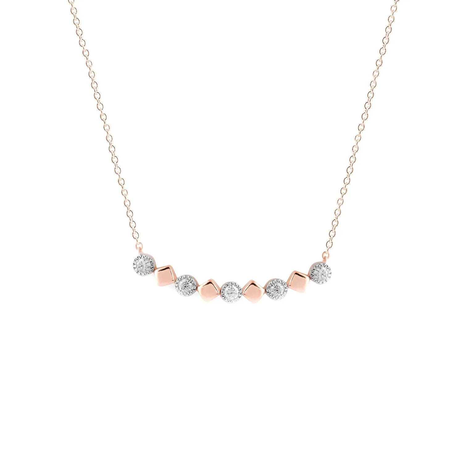 9K Rose Gold Tdw. 0.15ct Diamond Pendant - 20717537