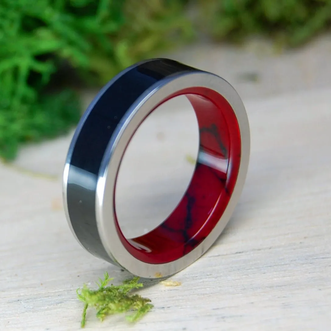A Good Knight | Men's Onyx, Jasper & Titanium Wedding Ring