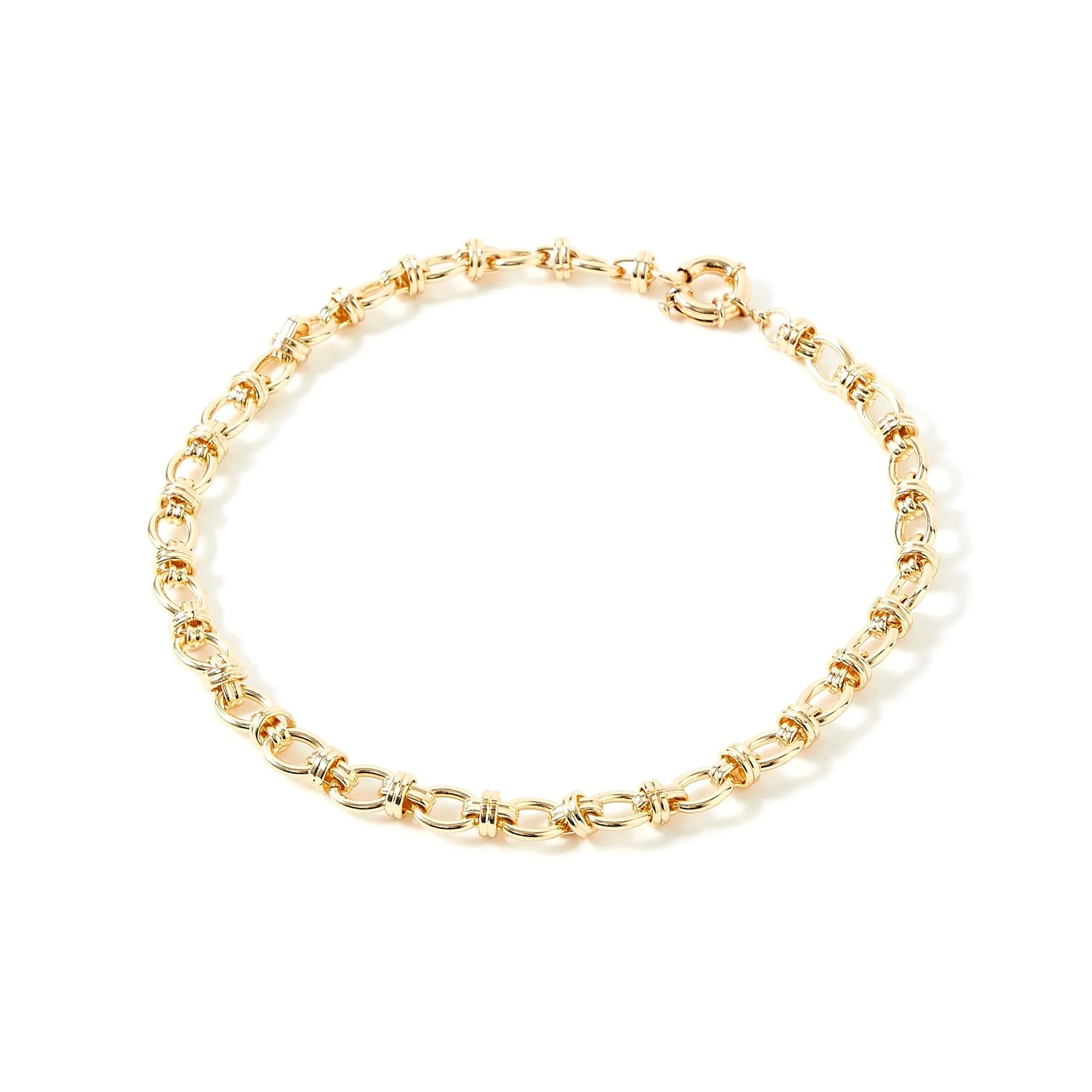 Accessorize London Women'S Gold Links & Chunky Clasp Chain Necklace