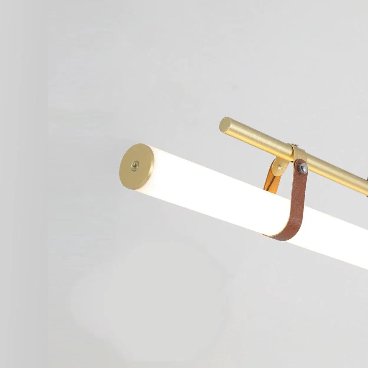 ANNA LINEAR LED TUBE WITH LEATHER HANGING LIGHT