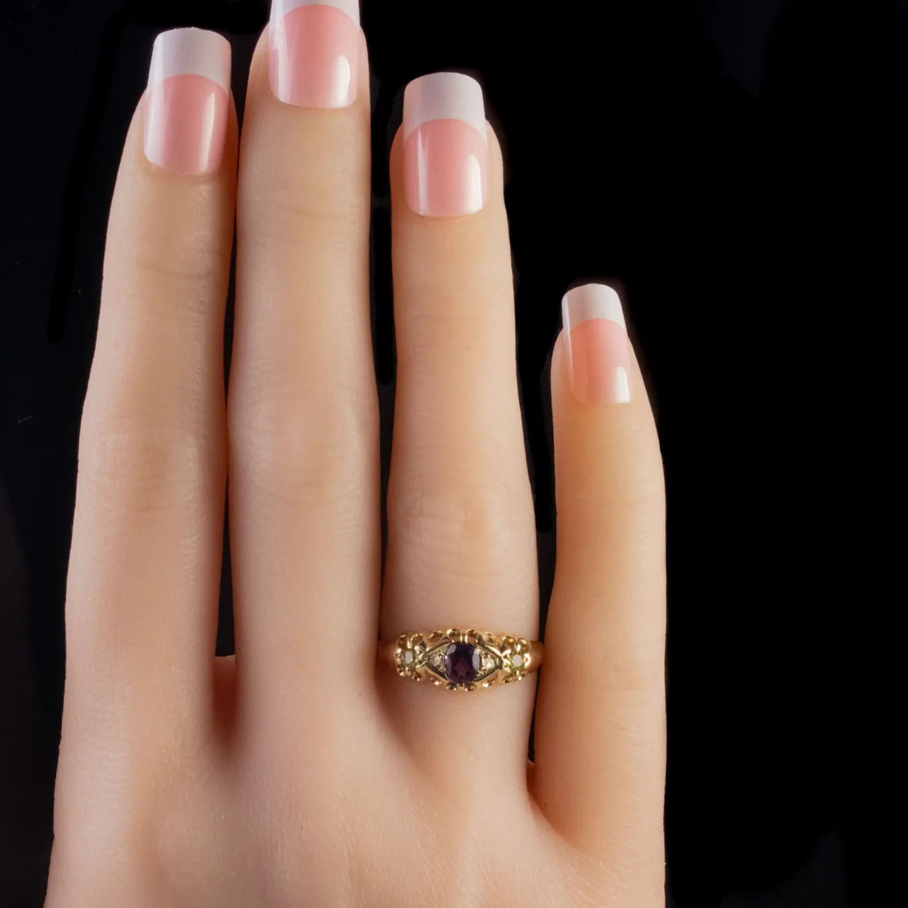 Antique Edwardian Suffragette Ring 15Ct Gold Dated 1912