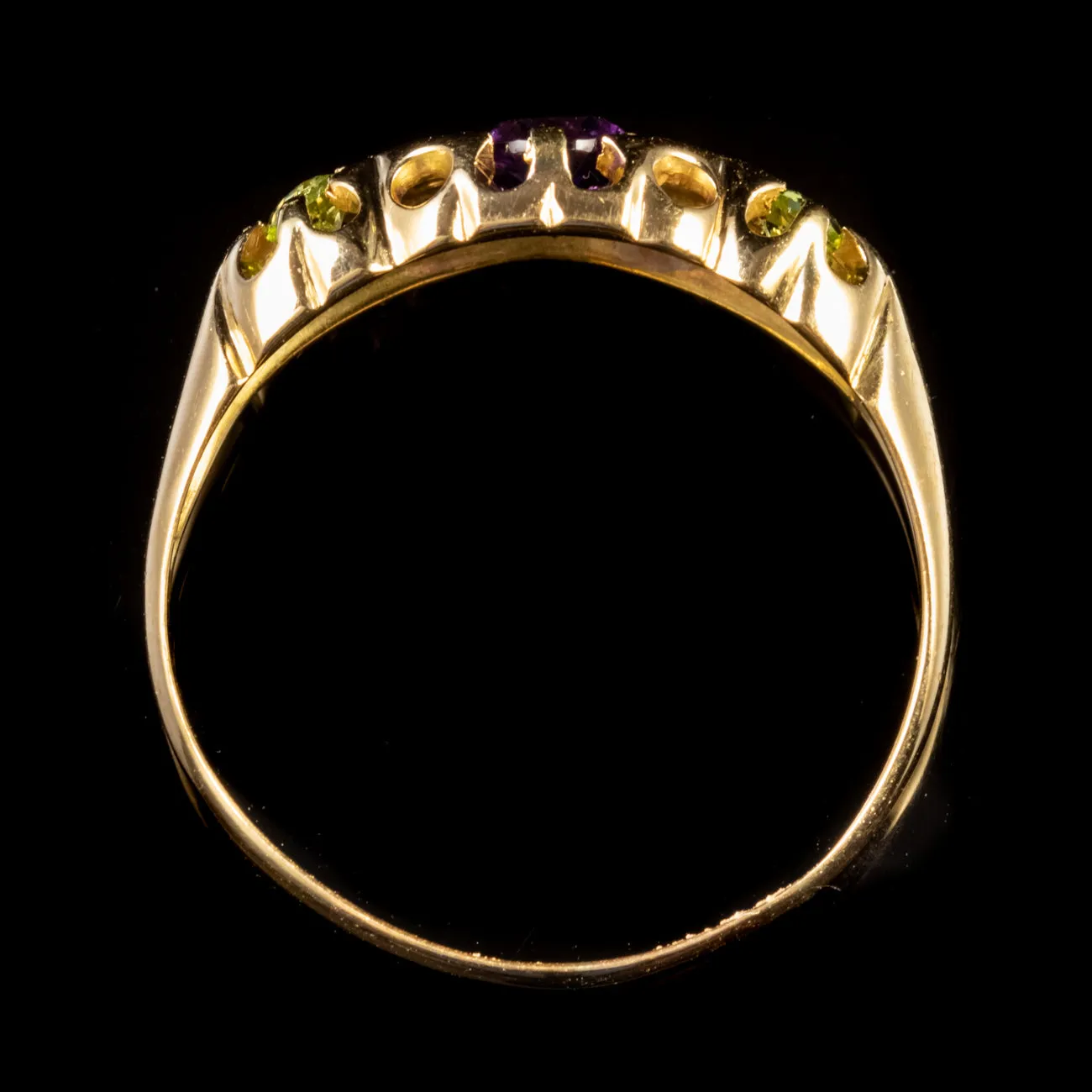 Antique Edwardian Suffragette Ring 15Ct Gold Dated 1912