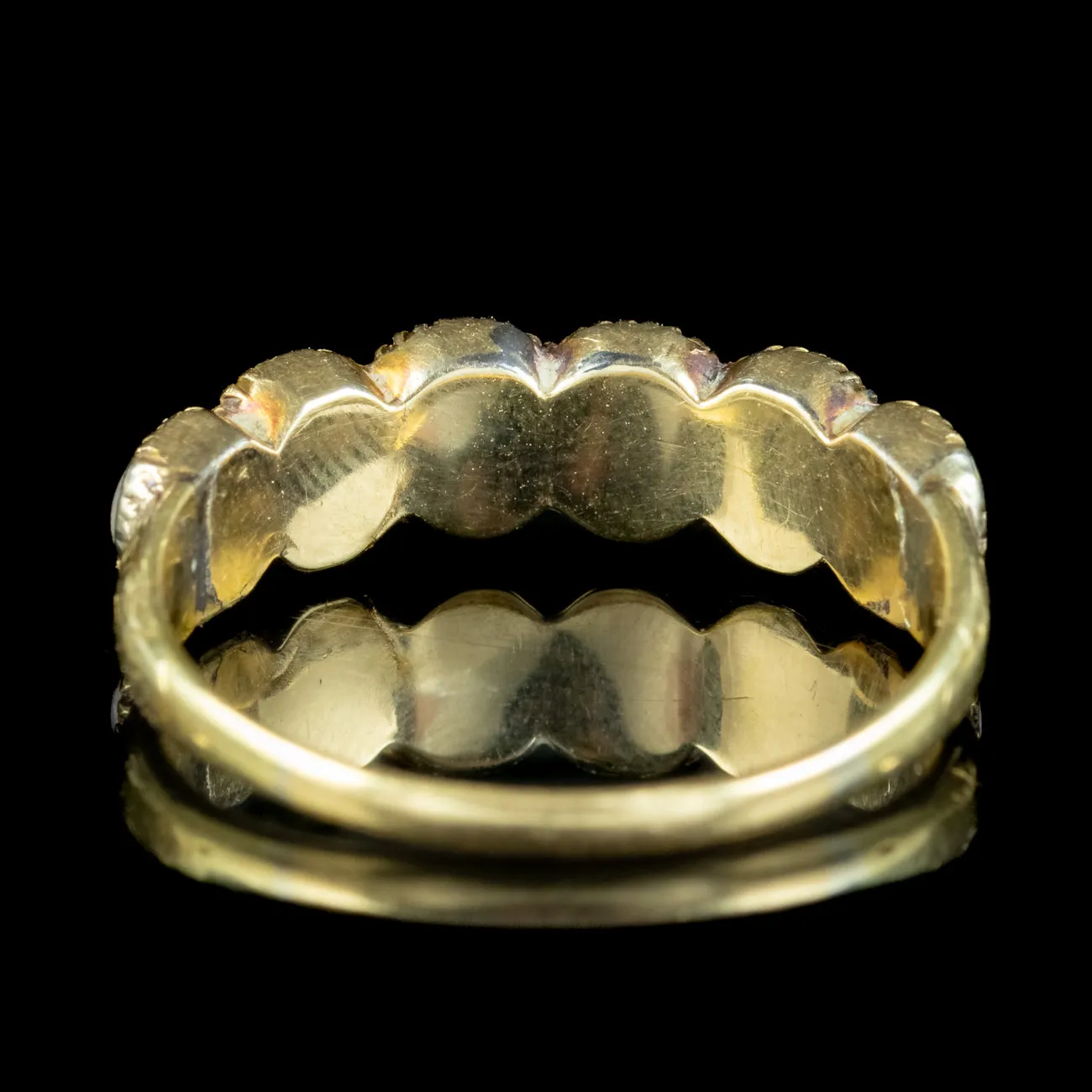 Antique Georgian Natural Pearl Half Hoop Ring
