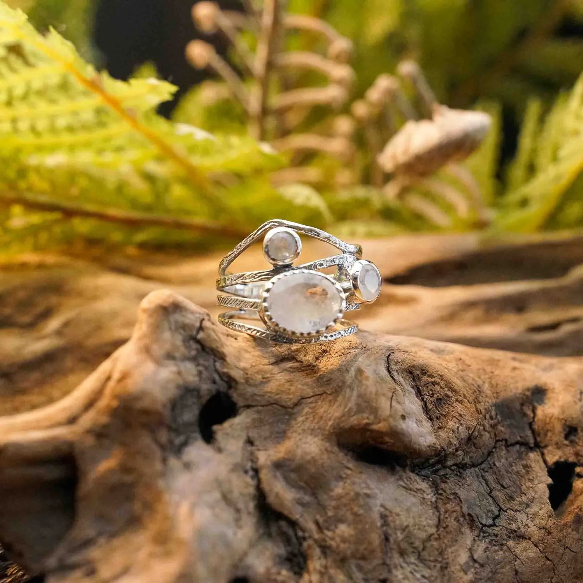 Arwen Cut Stone Sterling Silver Rings