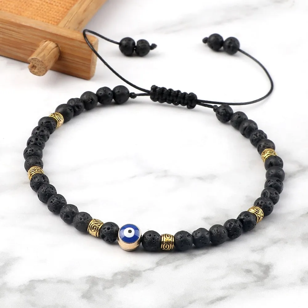 Beaded Bracelets Lucky Turkish Evil Eye Braided Bracelet Handmade Adjustable Knots