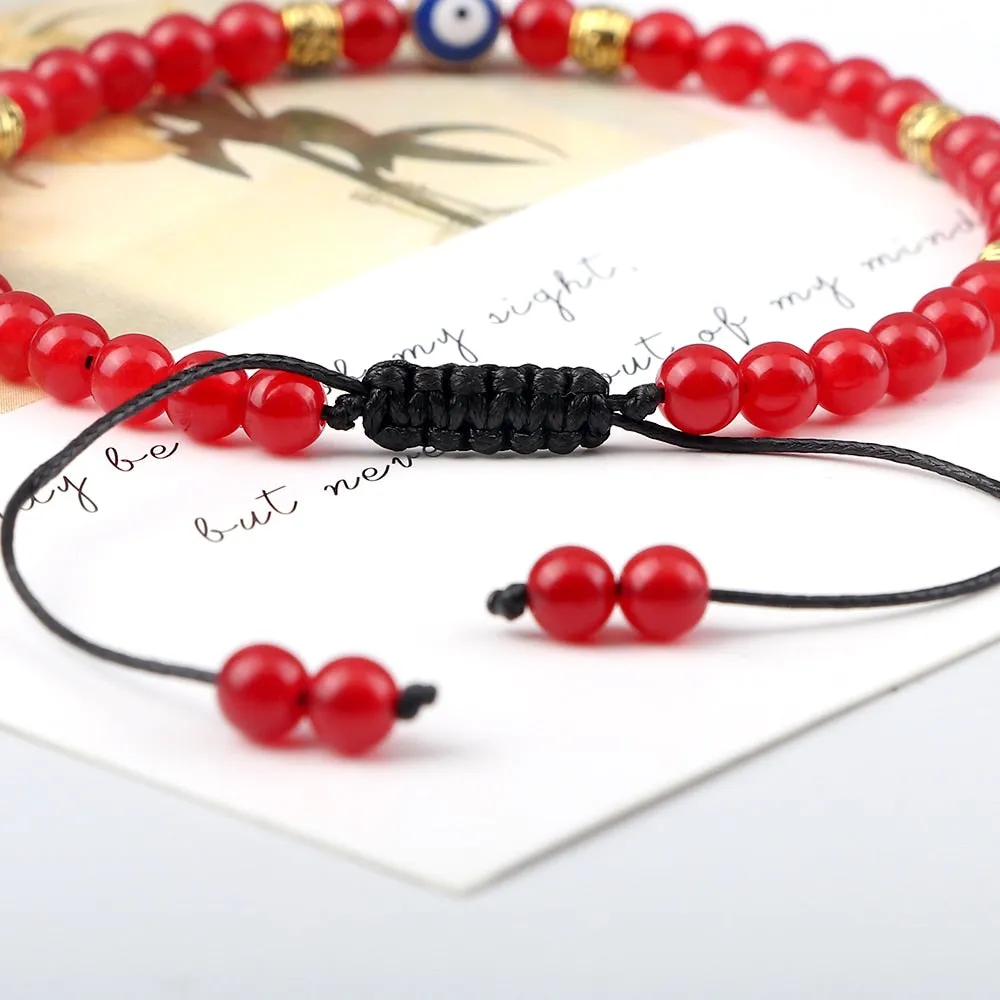 Beaded Bracelets Lucky Turkish Evil Eye Braided Bracelet Handmade Adjustable Knots