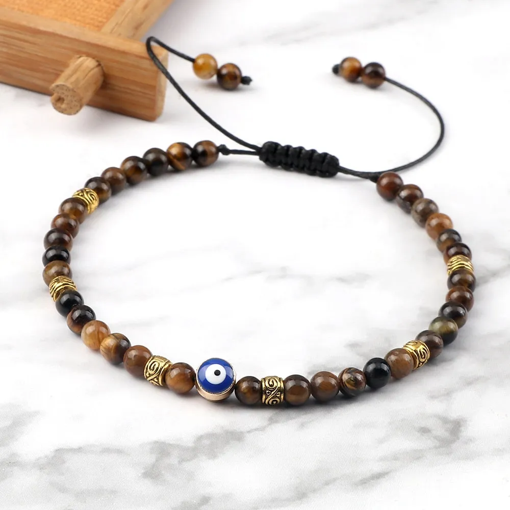 Beaded Bracelets Lucky Turkish Evil Eye Braided Bracelet Handmade Adjustable Knots