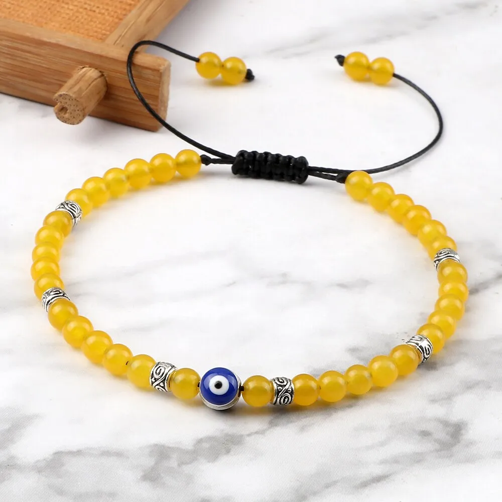 Beaded Bracelets Lucky Turkish Evil Eye Braided Bracelet Handmade Adjustable Knots