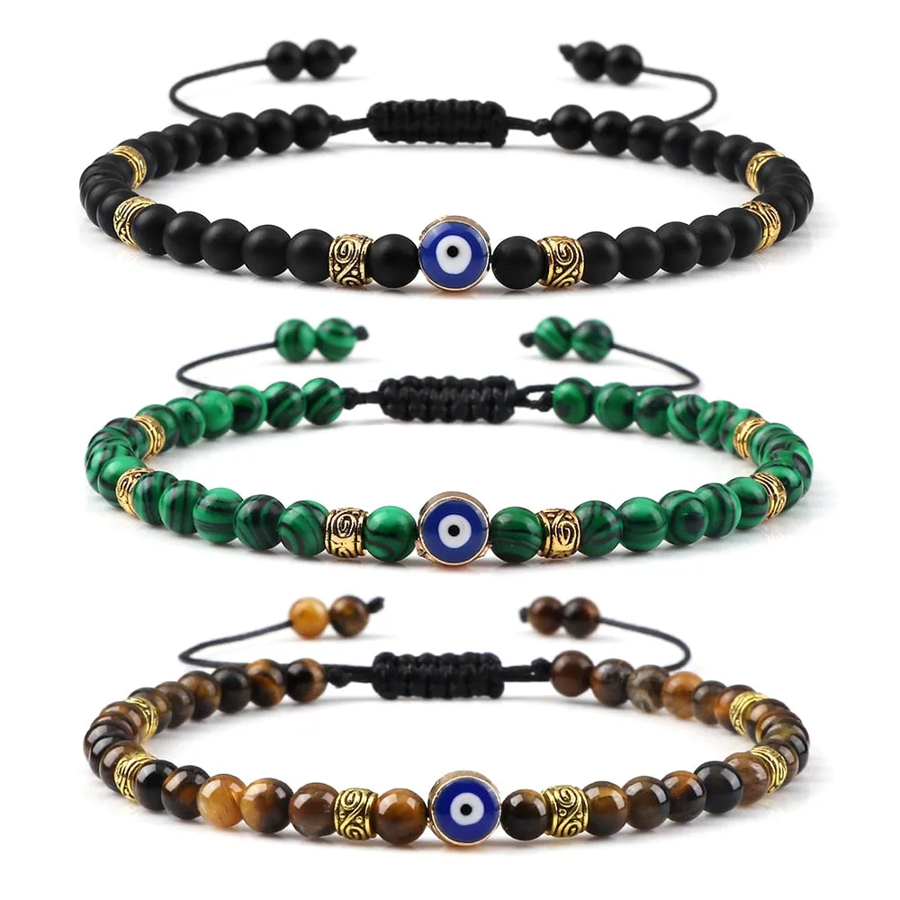 Beaded Bracelets Lucky Turkish Evil Eye Braided Bracelet Handmade Adjustable Knots