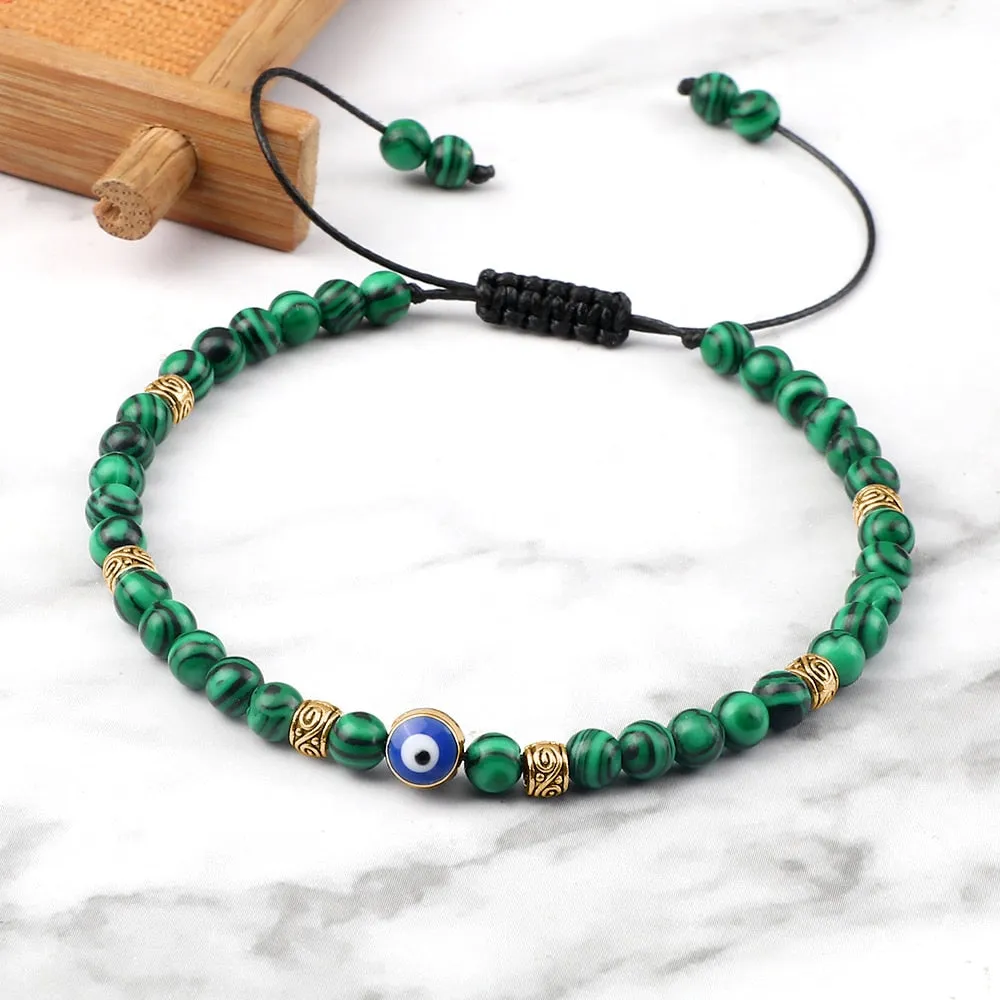 Beaded Bracelets Lucky Turkish Evil Eye Braided Bracelet Handmade Adjustable Knots