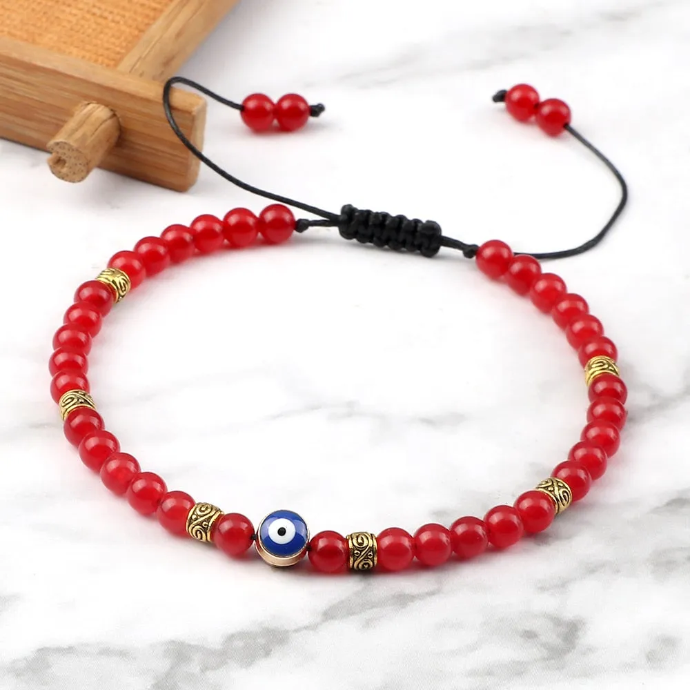 Beaded Bracelets Lucky Turkish Evil Eye Braided Bracelet Handmade Adjustable Knots