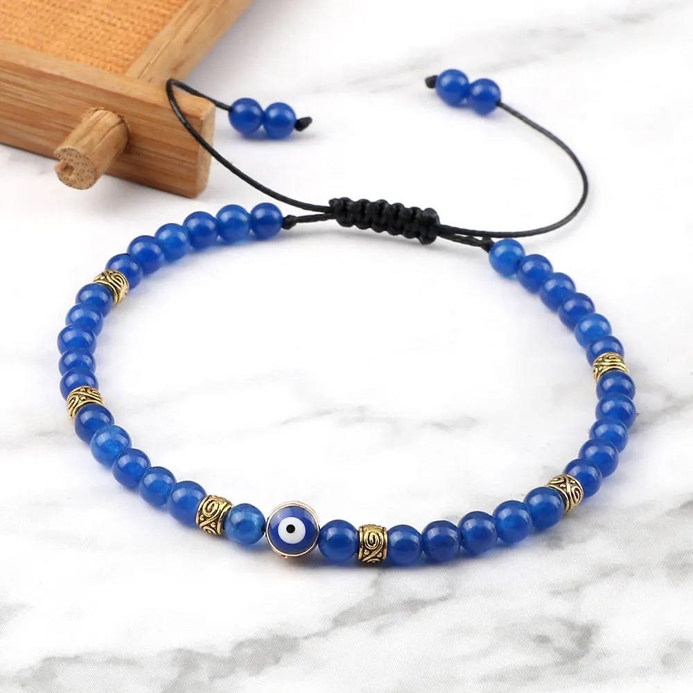 Beaded Bracelets Lucky Turkish Evil Eye Braided Bracelet Handmade Adjustable Knots