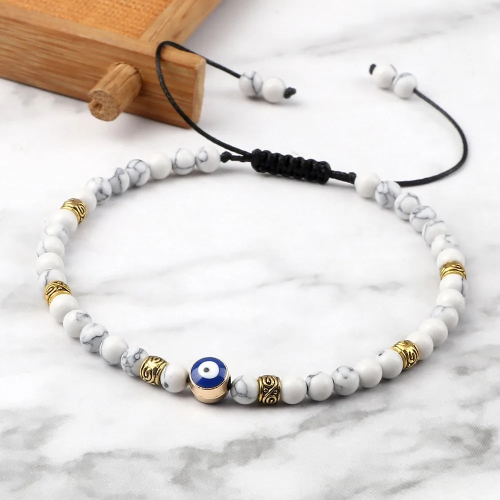 Beaded Bracelets Lucky Turkish Evil Eye Braided Bracelet Handmade Adjustable Knots