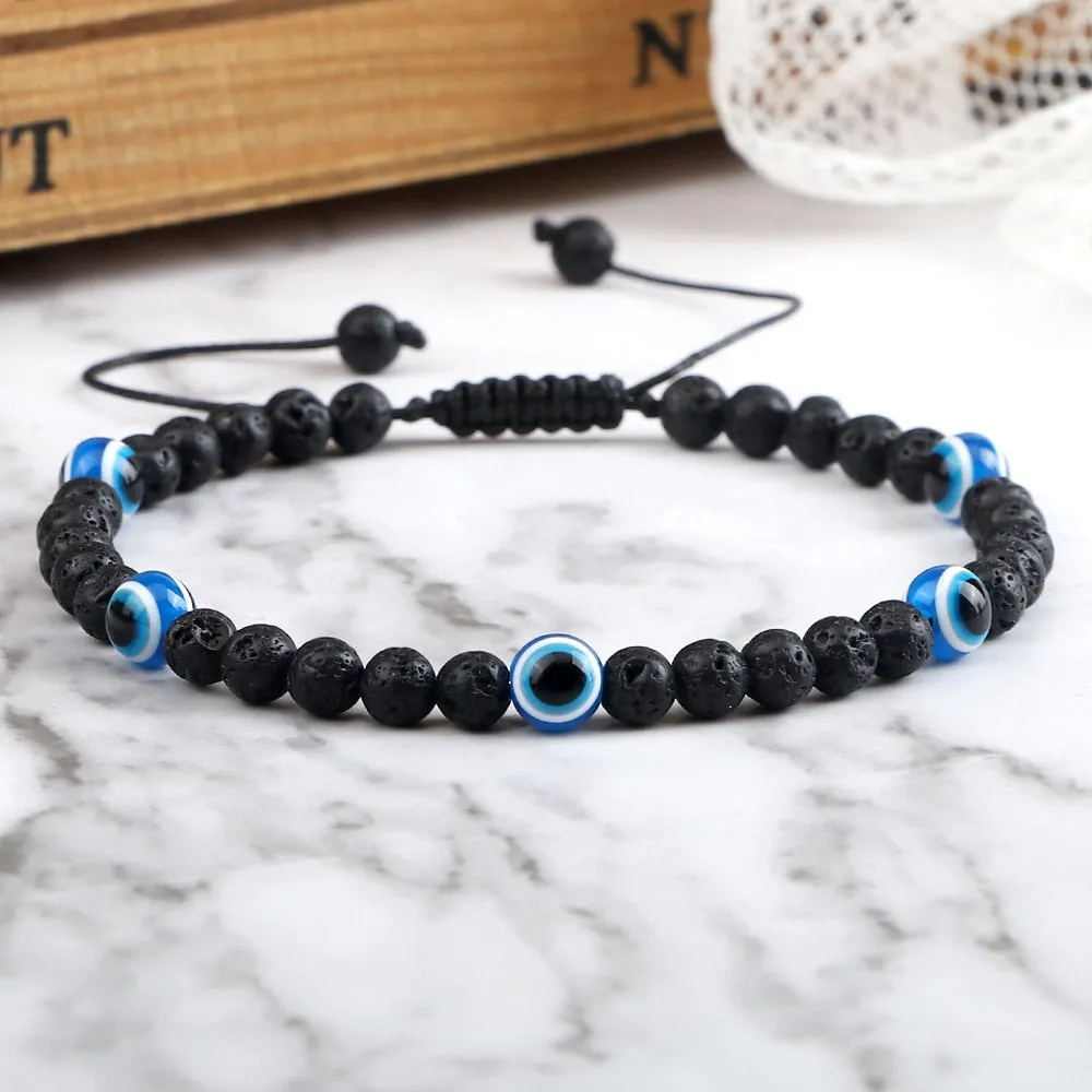 Beaded Bracelets Lucky Turkish Evil Eye Braided Bracelet Handmade Adjustable Knots