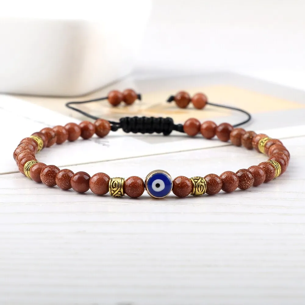 Beaded Bracelets Lucky Turkish Evil Eye Braided Bracelet Handmade Adjustable Knots