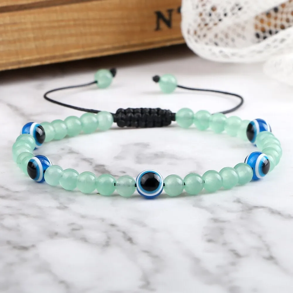 Beaded Bracelets Lucky Turkish Evil Eye Braided Bracelet Handmade Adjustable Knots
