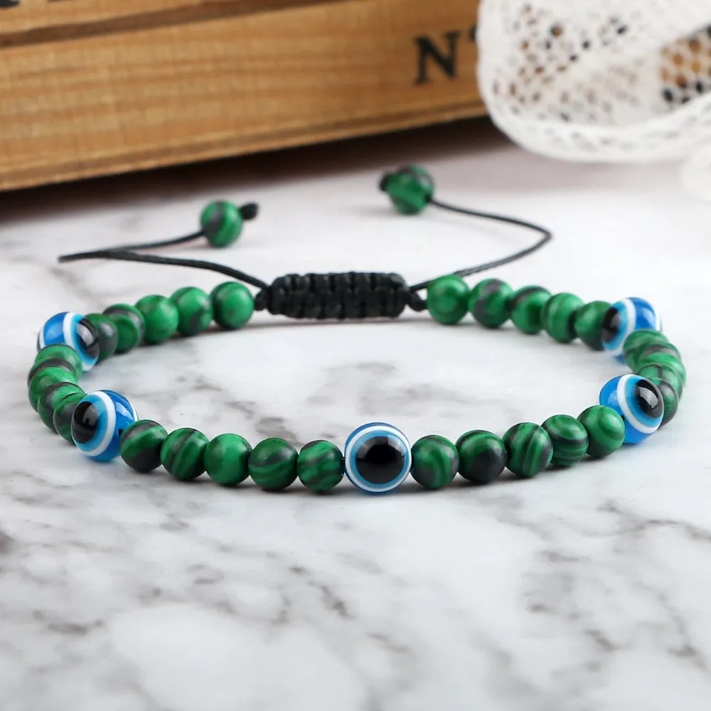 Beaded Bracelets Lucky Turkish Evil Eye Braided Bracelet Handmade Adjustable Knots
