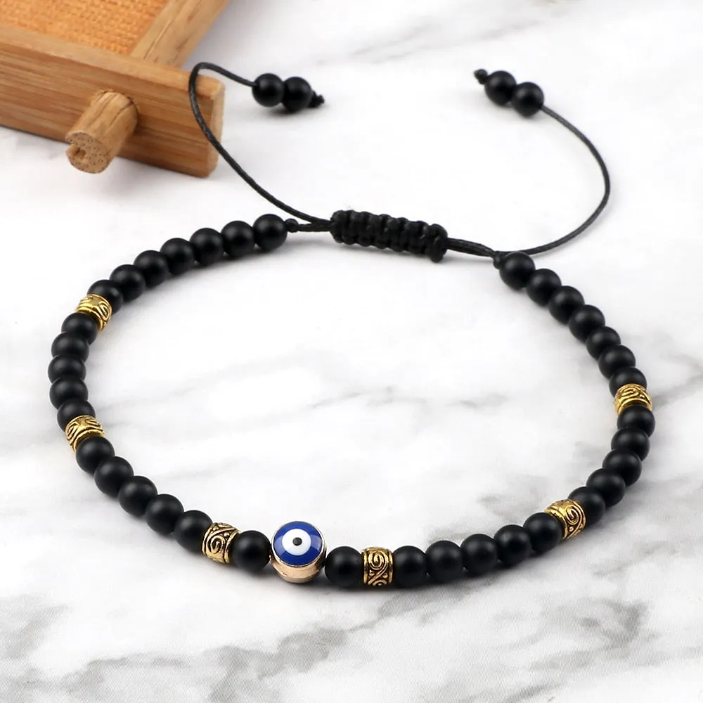 Beaded Bracelets Lucky Turkish Evil Eye Braided Bracelet Handmade Adjustable Knots