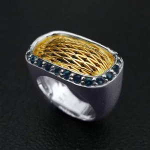 Bee Net Sterling Silver Ring