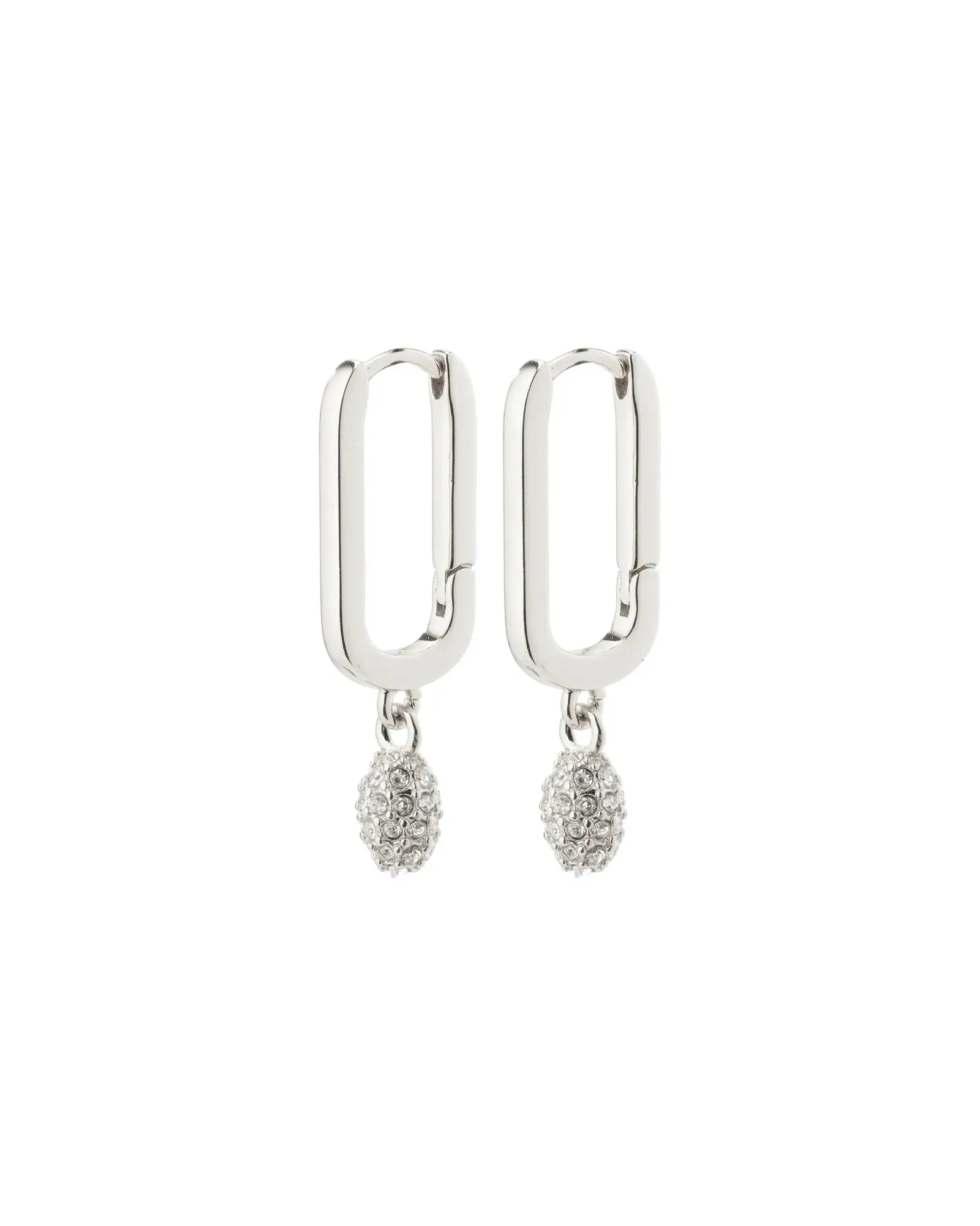 Blink Recycled Square Hoop Earrings - Silver Plated