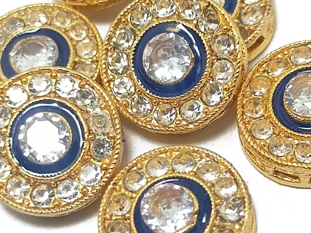 Blue Embedded Kundan Stones
