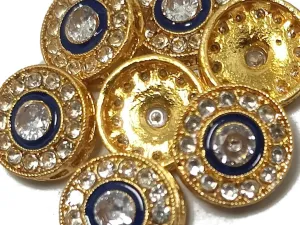 Blue Embedded Kundan Stones