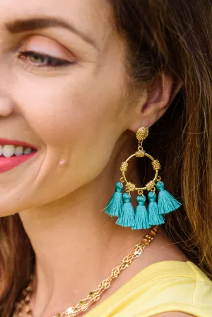 Borrowed Moment Earrings In Teal - 6/7/2022