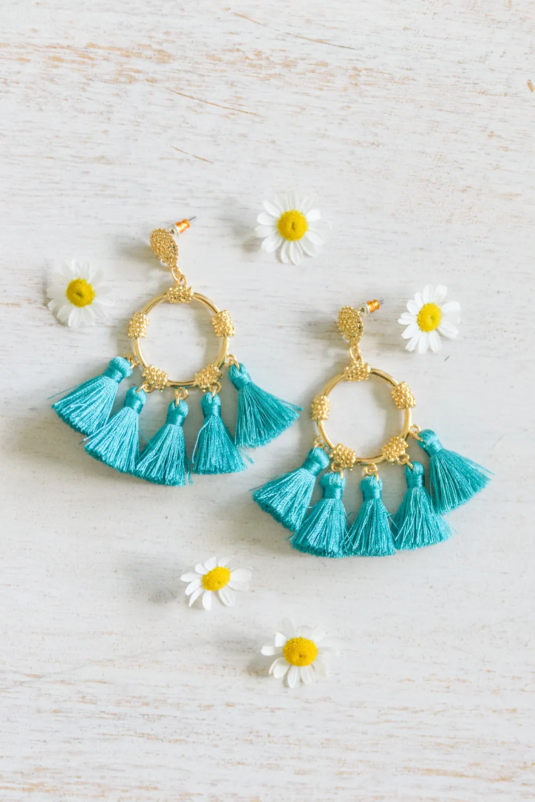 Borrowed Moment Earrings In Teal - 6/7/2022