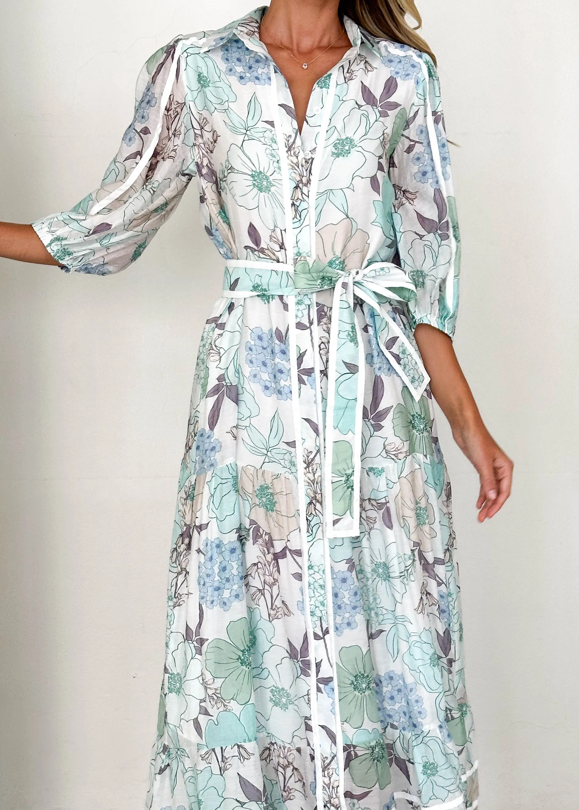 Chesire Maxi Dress - Blue Floral
