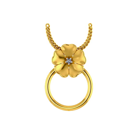 Classy Clover Gold Pendant
