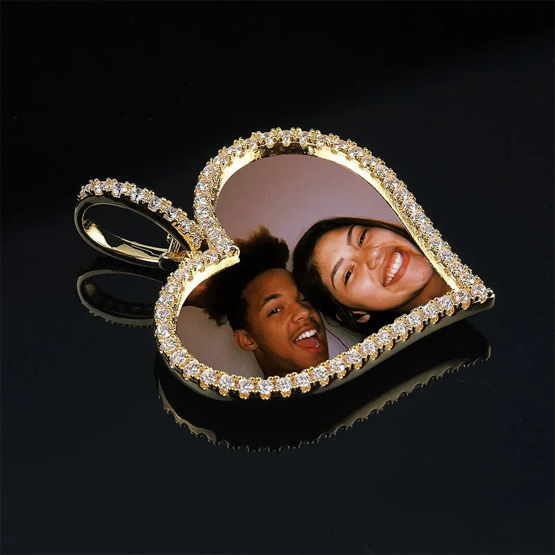 Classy Heart Photo Pendant