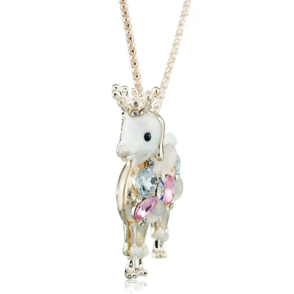 Crystal Poodle Pendant Chain