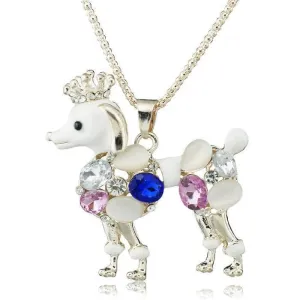 Crystal Poodle Pendant Chain