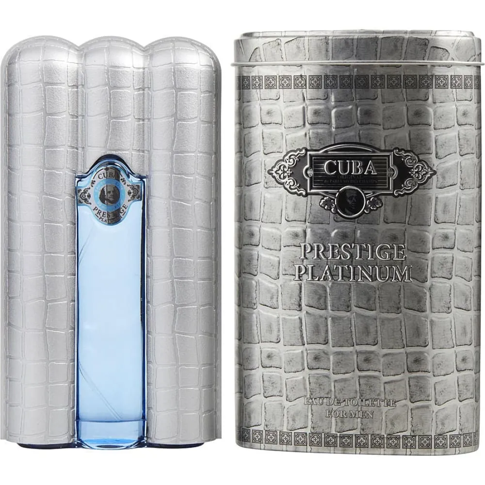 Cuba Prestige Platinum Edt Spray by Fragluxe for Men - 90 Ml